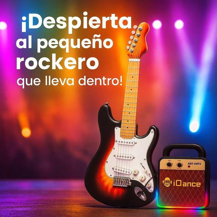 Guitare électrique enfant - iDance - 4 modes de guitare - 8 boutons de touche - 56 boucles musicales