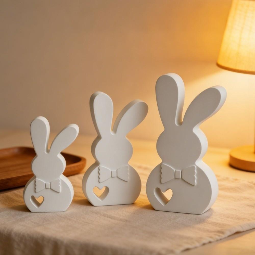 Flexible Easter Rabbit Silicone Mold Non-Stick DIY Candle Mold 3D Bunny Mold  Easter Party