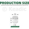 15 Pcs 60ml/2oz Glass Jars with Lids Assortment Set,Mini Round Airtight Canning Sample Jars with Silver Lids,Tiny Makeup Containers Empty Cosmetic