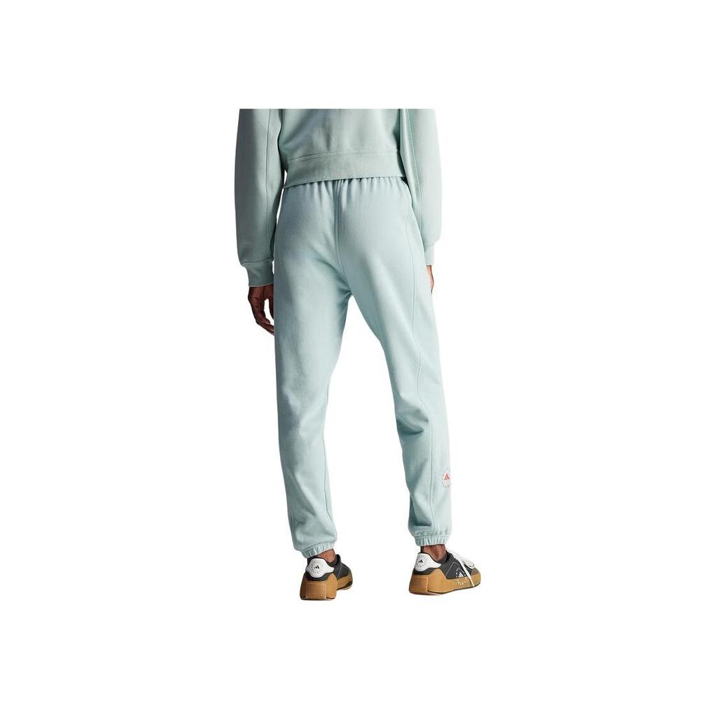 Adidas FW24 Solid Color Comfortable Casual Lace-Up Knitted Sports Pants Women Pants Light-Blue IW9887