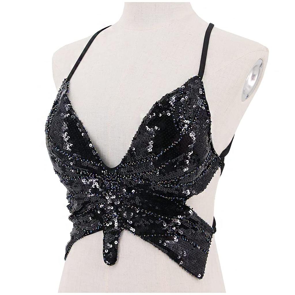 Ladies' Performance Tops, Belly Dance Bras, Sexy Stage Butterfly Bra
