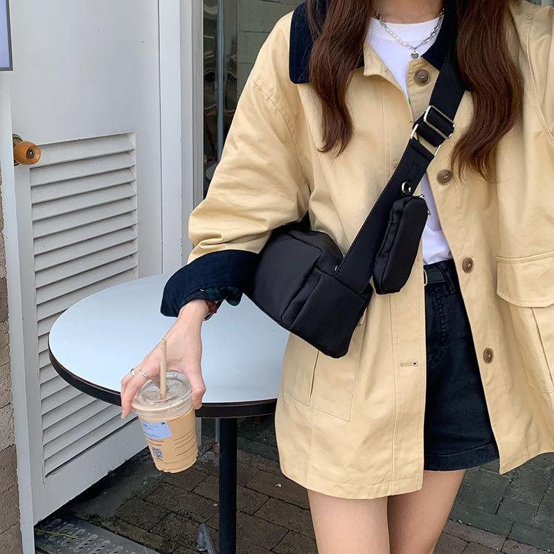 

Designer Women Shoulder Bag Nylon Ladies Crossbody Bags Fashion Female Messenger Bags Handbags and purse 2-piece Set wallet red чорний