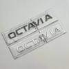JIYQ3 3d ABS Chrome Logo OCTAVIA Emblem Letters Car Trunk Badge For Skoda VRS RS Octavia 1 2 3 4 MK2 MK3 MK4 A5 A7 Sticker Accessories
