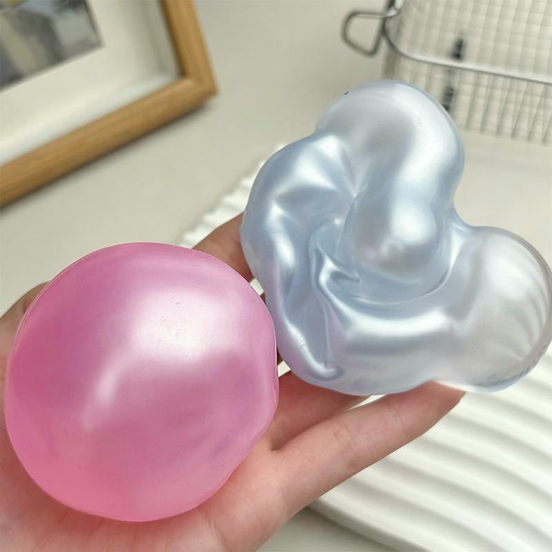 Peral Squishy Stress Ball 6cm Vaseline Coconut Oil Squeeze Toy No Rebound Moldable Stress Relief Fidget Toy Gifts for Adult