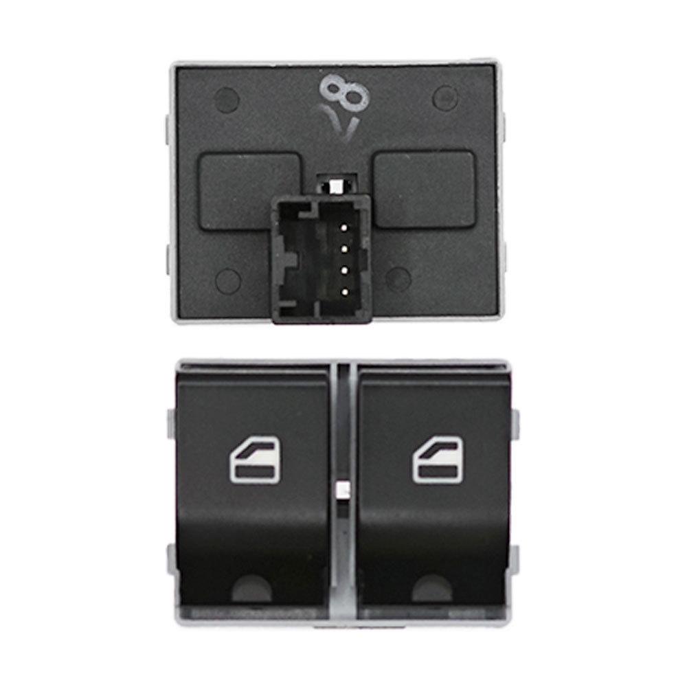 Compatible Car Window Glass Lifter Switch for Volkswagen Golf, Polo, Bora, and Seat Ibiza models.