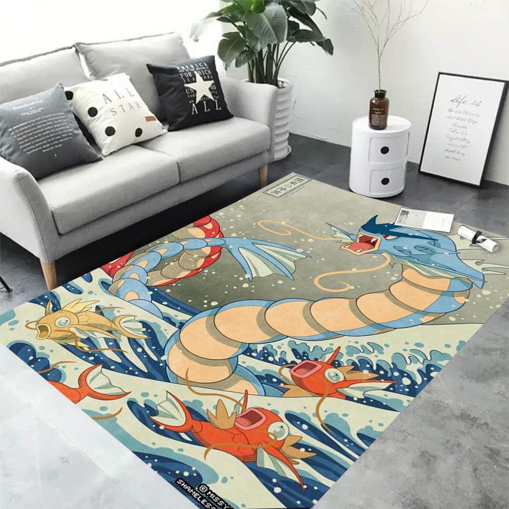 Japanese &Pokemon Card Retro Charizard Area Carpet for Living Room Home Decor Sofa Table Rug Chair Floor Mat Gift