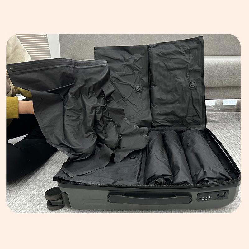 Pungi Reutilizabile cu Aspirare Manuală pentru Călătorie, Impermeabile, Pungă de Compresie cu Aspirare, Bagaj, Depozitare Haine în Dulap