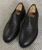 Joenshoe Human U-Tip Oxford Black Saffiano