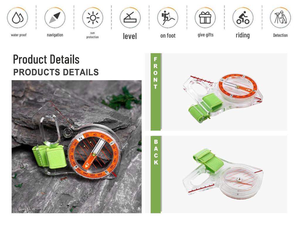 Introducing the IJ47-2 Thumb Compass: Professional-Grade Map Scale Compass for Outdoor and Teaching Use.