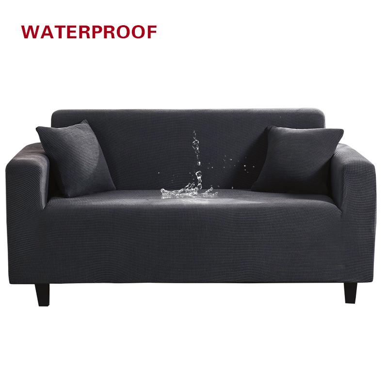 Elastic Sofa Cover Waterproof Solid Color High Stretch Slipcover All-inclusive Elastic Couch Cover Sofa Covers for Living Room