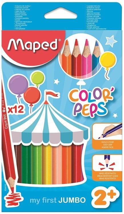 MAPED Colorpeps max triangular pencils 12 colors