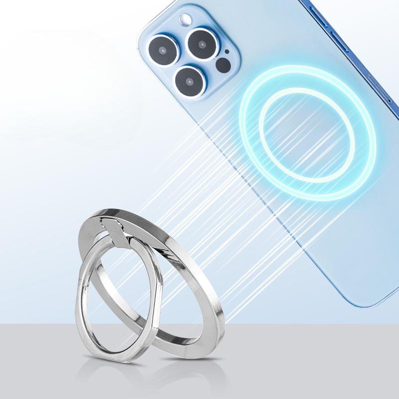 Magnetic Ring IPhone Holder for MagSafe Removable Grip Stand for iPhone Support Portable Mobile Phone Magnet Foldable Bracket