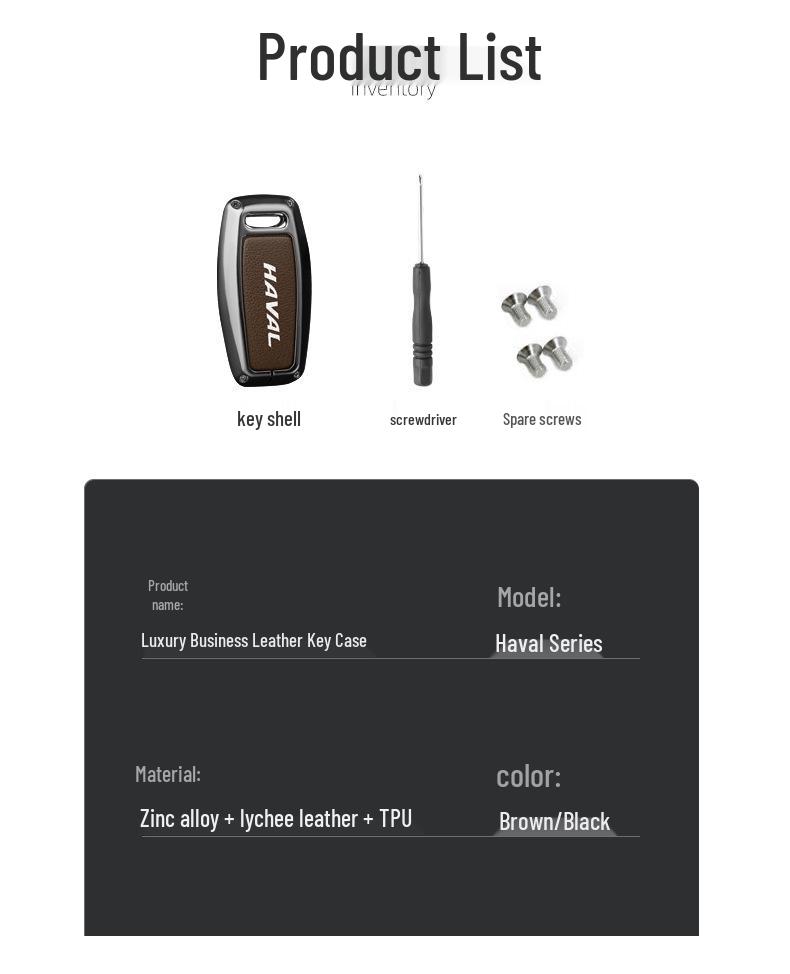 Haval H6/F7/M6/H7 2022 Key Cover - Compatible with Third Gen, First Love, and H6s Sport Versions