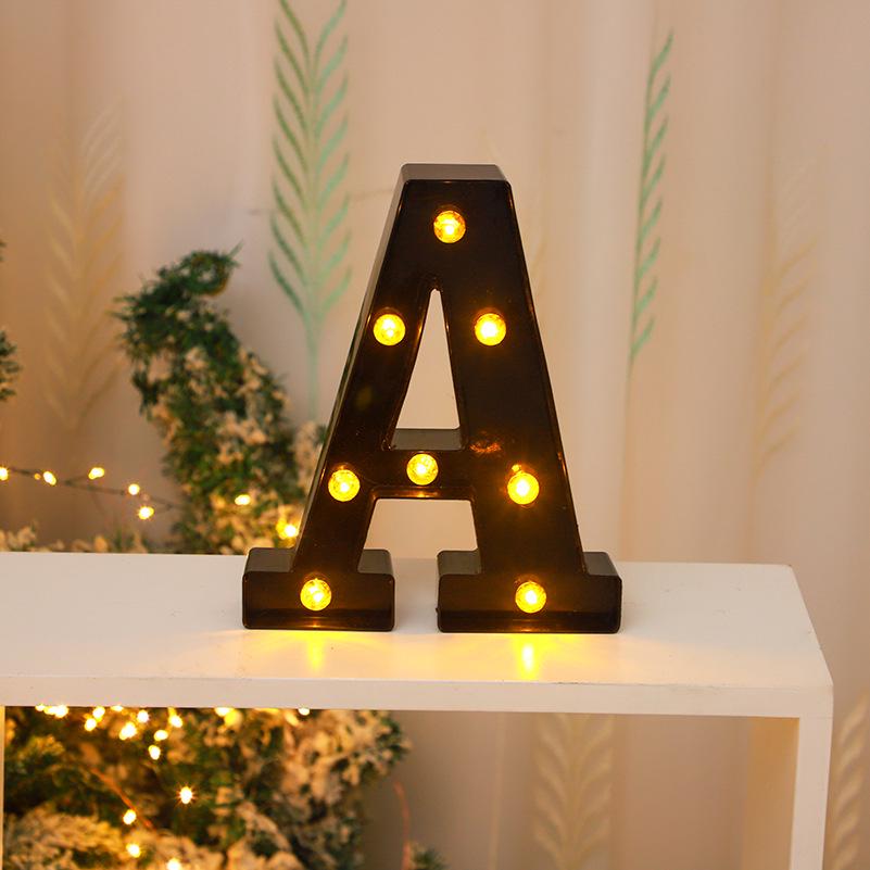 Cross-border Hot-Selling Black LED Letter Lamp for Proposal, Festival Decoration, and Ambiance Arrangement