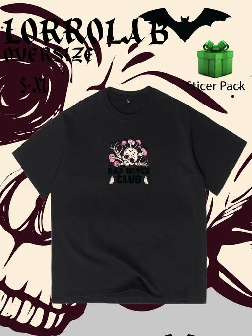 Oversized T-shirt with “ANIME” print on the front M