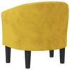 Club Chair Yellow Velvet