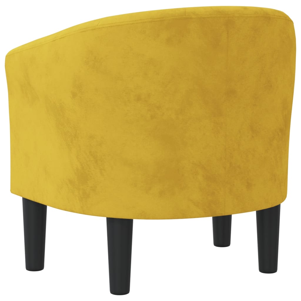 Club Chair Yellow Velvet