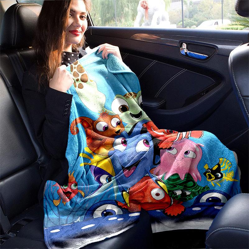 1pc,Finding Nemo Sea Life Friends Throw Blanket Soft & Cozy Coverlet for Bed, Couch