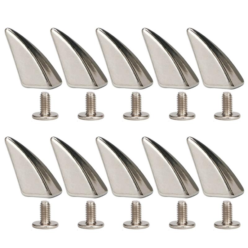 10Pcs Decorative Rivets Set Punk Style Nail Buckles Screw Mount Stud Rivets DIY Crafts PU Belt Shoes Clothing Spikes