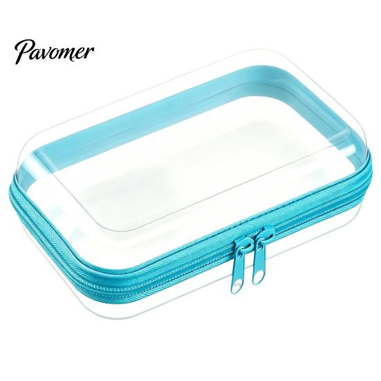 Dustproof Gadget Storage Clear Zipper Bag, Durable Hard Shell Portable Case, Travel Case Container, for Headphones Pills And Gadgets Pill Box