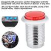 32mm Game Machine Small Round Plating Button Replacement With Light(Red)
