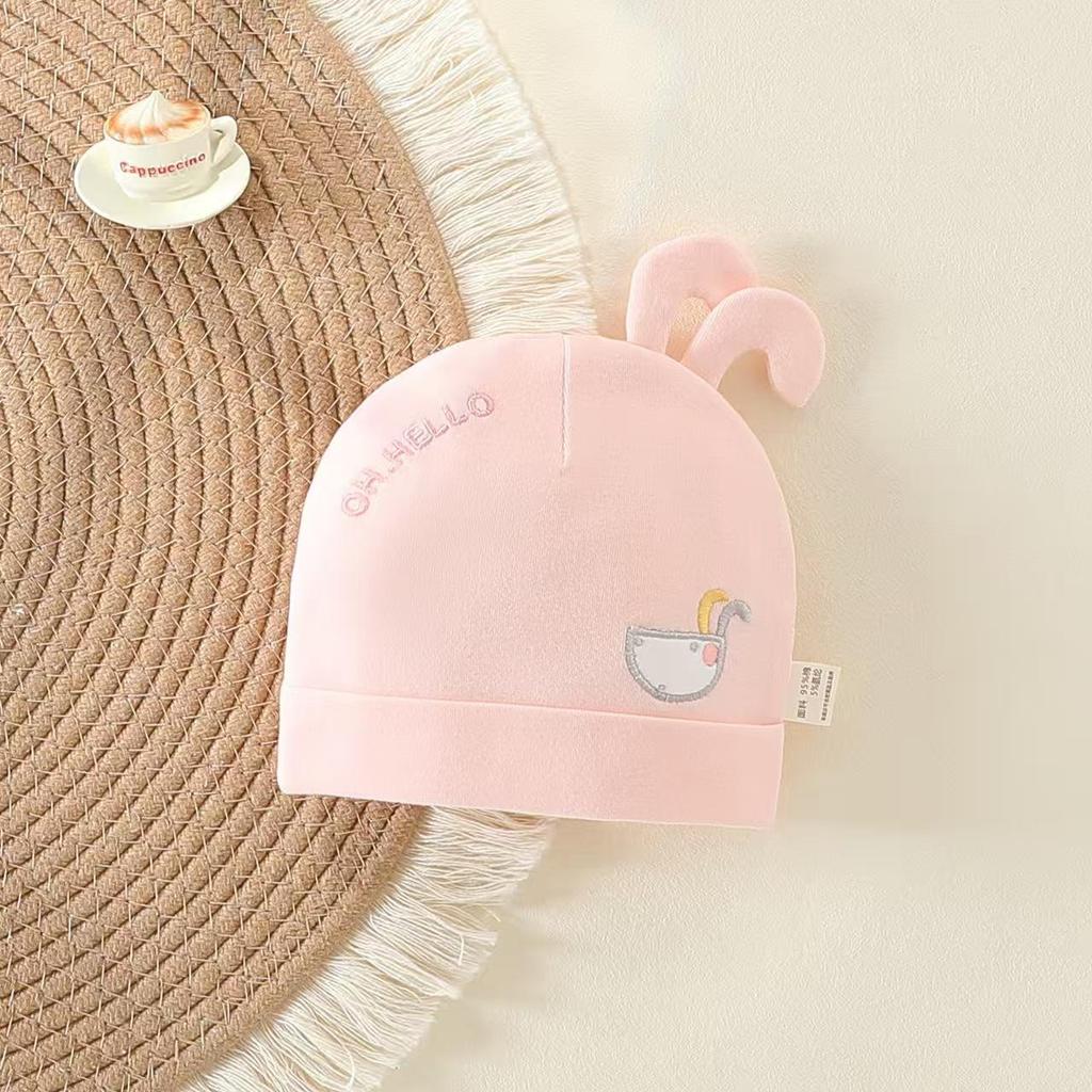 Pure Cotton Double Layer Newborn Hat for 0-3 Months, Suitable for Autumn/Winter