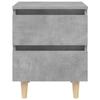 VidaXL Tables de chevet pieds en pin 2 pcs gris béton 40x35x50 cm 805860