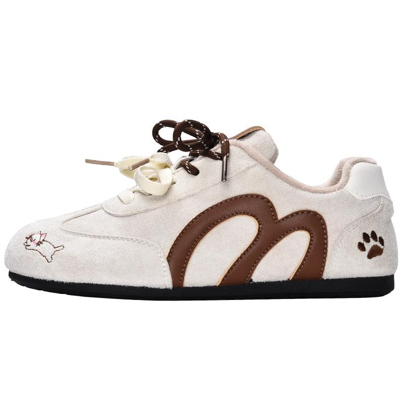 

New product hot sale autumn new ugly cute fashion retro versatile soft velvet sole casual board shoes 35