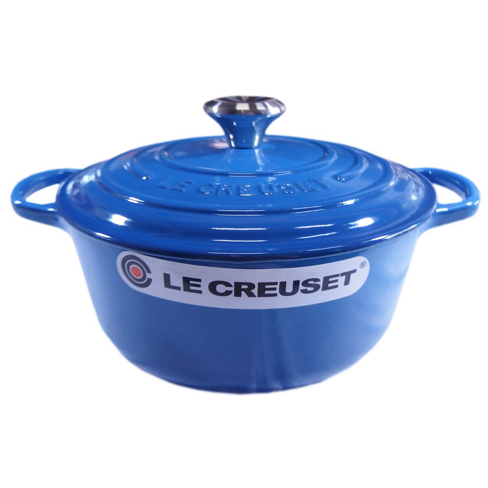 

Le Creuset pot Cocotte Ronde Marseille Blue 20 Creuset/Le Two-handed 21177-20cm (Silver knob) [Item] синій
