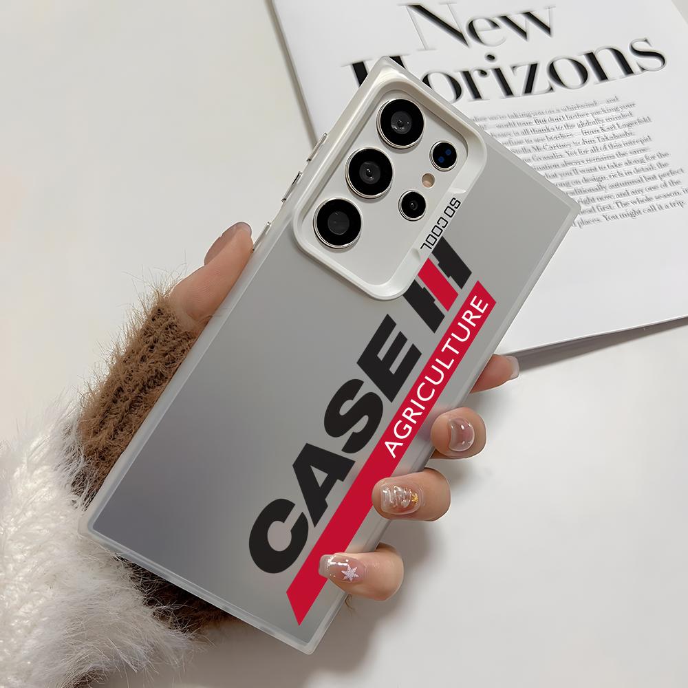 Case I-International Phone Case For Samsung Galaxy S25 Edge S24 S23 S22 S21 S20 Ultra Funda Silicone Silver Cover