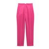 Fashion Commuter Front Pleated Ankle-High Waist Casual Pants