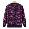 Elderly Grandmother Autumn and Winter Sweater Jacket Mother Fleece Thickened Warm Clothes Knitted Cardigan Elderly Lady Clothes