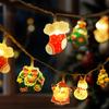 Christmas Lights Decorations,Christmas Fairy String Lights,20 LED Xmas Warm White Light Hanging Decors with Santa Claus Wreath Tree Snowman Candy