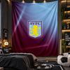 Wall Hanging Tapestry Aston Villa Football Print Cloth for Living Room Bedroom Home Decor