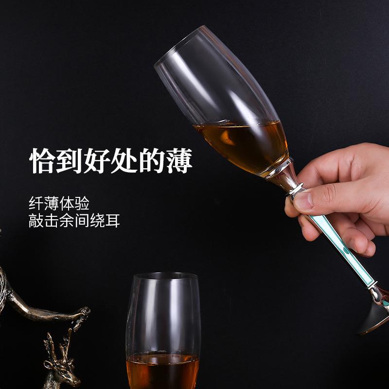 Creative Enamel Crystal Glass Champagne Glass Wine Cup Set Household Goblet Sparkling Wine Glass Gift Wine Set