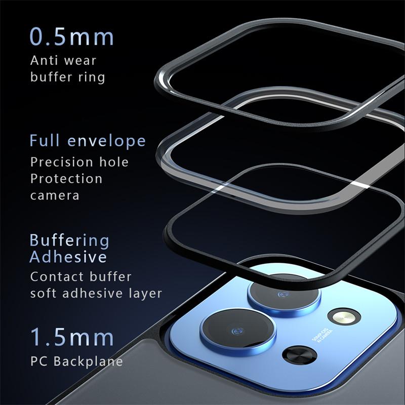 For Xiaomi Poco C85 Case Xiaomi Poco C85 Cover Bumper Luxury Matte PC + TPU Shockproof Protective Phone Cover Xiaomi Poco C85