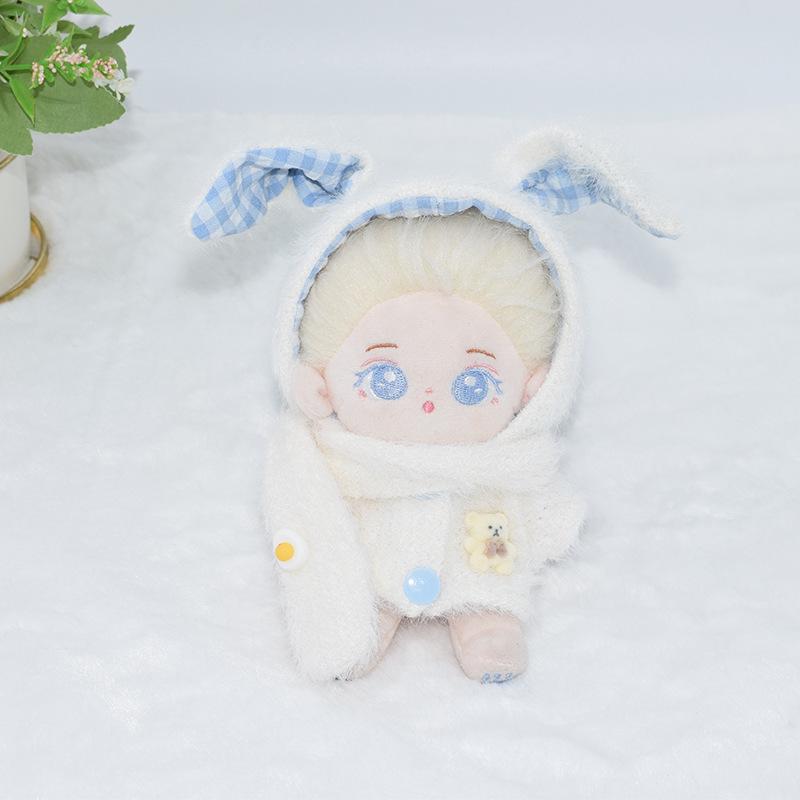 10cm Cotton Doll Clothes Set: Cute Hoodie & Scarf for Humanoid Figures