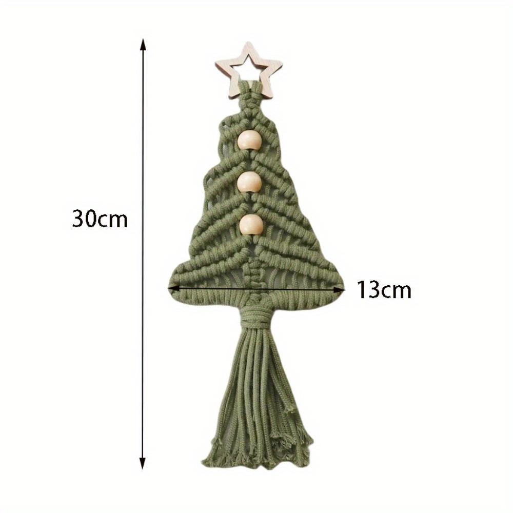1PC Christmas decoration bohemian style Christmas tree pendant hand-woven tapestry suitable for friends and family gifts