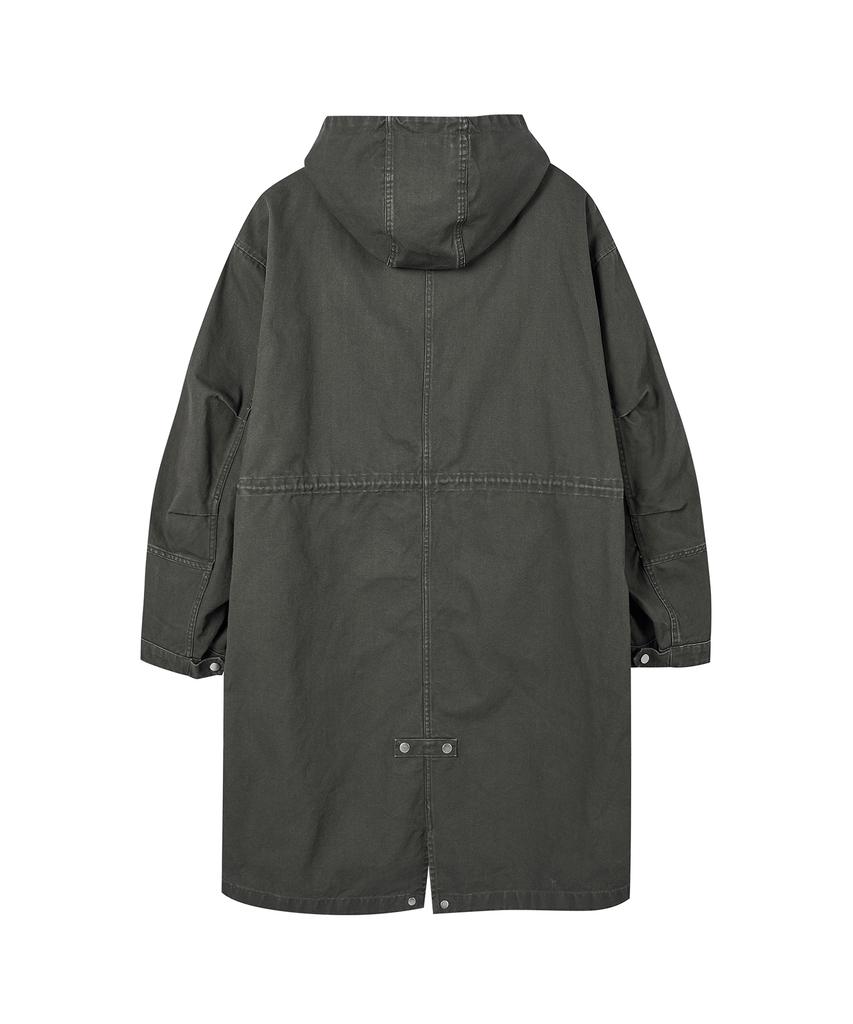 Akecii Dusty Washed Fishtail Parka_Khaki