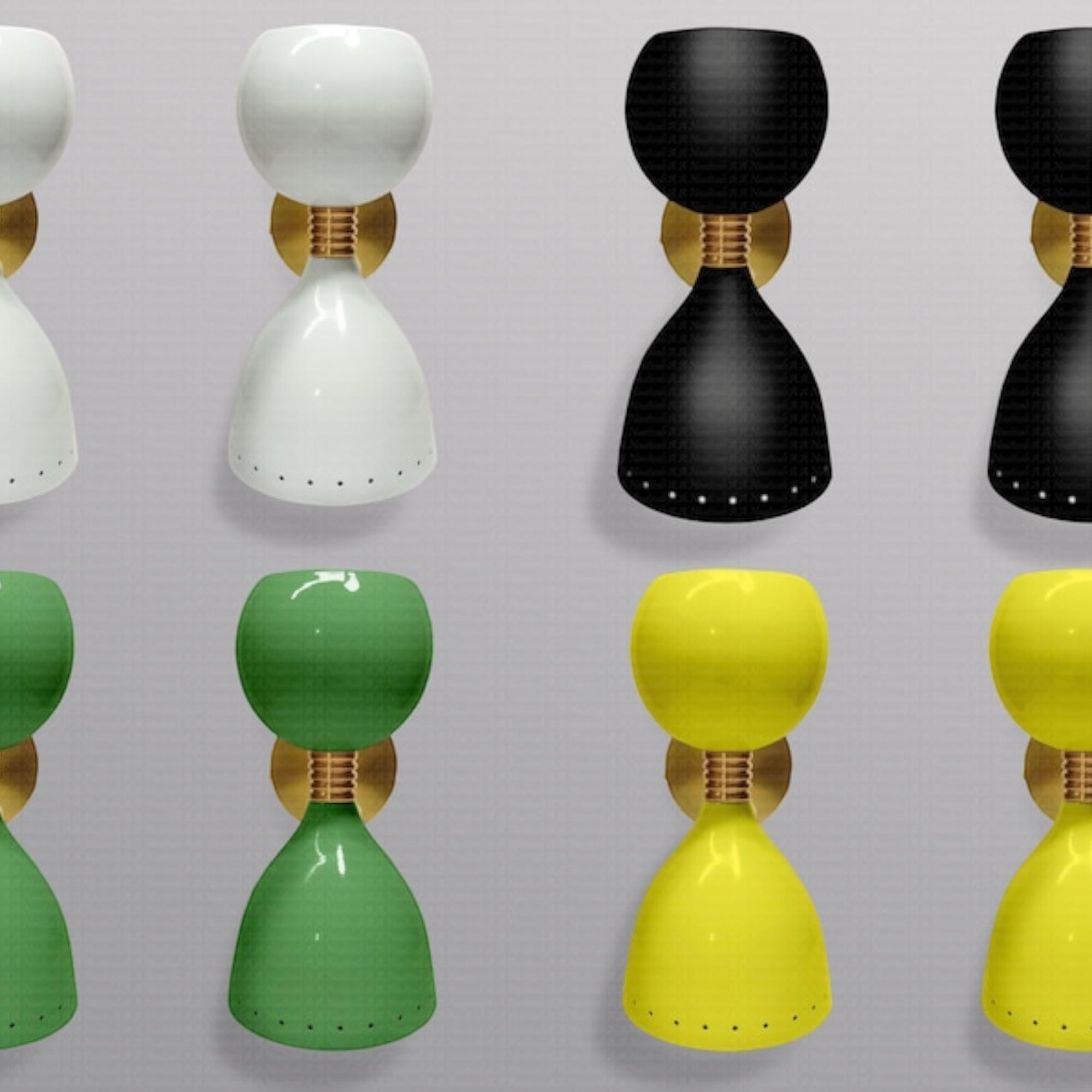 

Бра середины 1950-х годов - настенный светильник на 2 лампочки - латунный настенный светильник в форме колокола-конуса(Многоцветный, набор из 2 шт.)