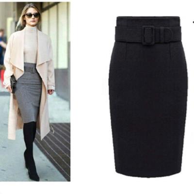 Women's Thickened Half Skirt Office Warm Half Skirt Winter Warm Half Skirt