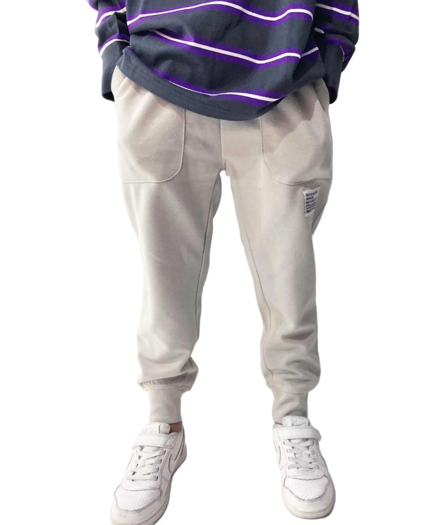 Improves Sweat Jogger Pants, 110cm, Grayish Beige