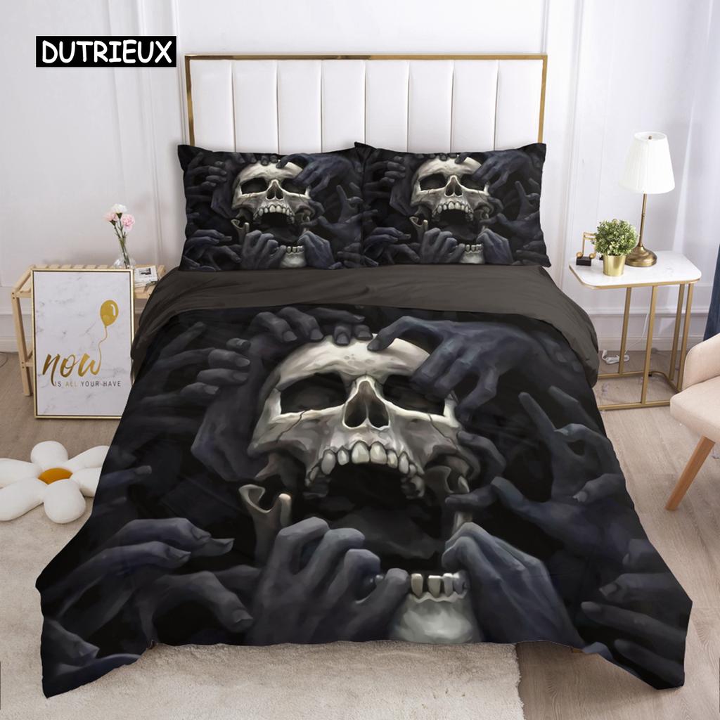 Sada povlečení s lebkou Deadpool 240x220 200x200 Ložní souprava Twin Queen King Double Ložní prádlo Povlak na přikrývku Ložní prádlo Velká ruka