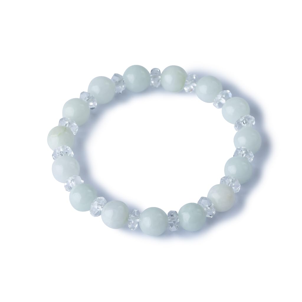 

14cm Itoigawa Natural Jadeite White with Japanese National Jomon Power Stone Jadeite Workshop Special Paulownia Wood Quality Certificate ABR0877 (8mm