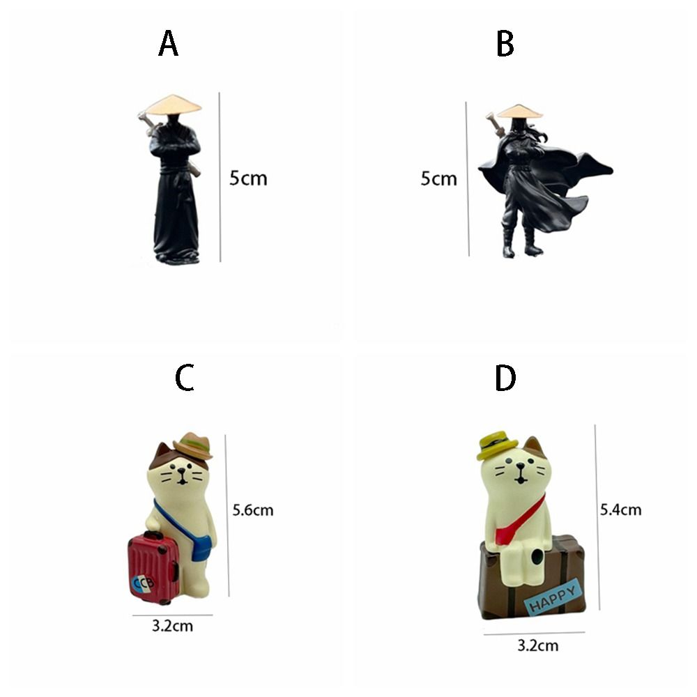 Creative Chinese Swordsman Figure Waterproof Statue Ornament Craft Garden Miniatures  Bedroom