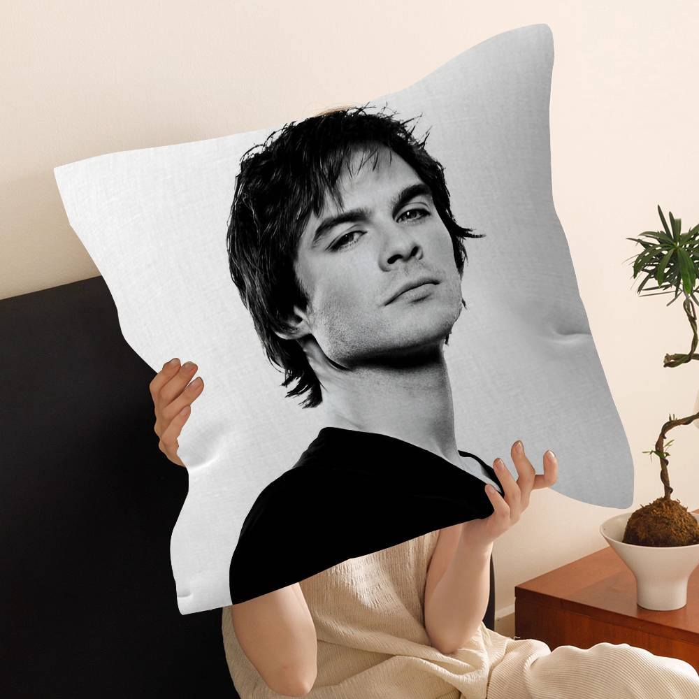 Pc Damon Salvatore Vampire Diaries Kissenbezug Auto Überwurf Kissenbezug für Sofa Auto Weihnachtsgeschenk xcm xcm