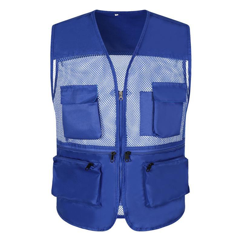 Custom Logo Emergency Management Safety Vest - Multi-Pocket Workwear for Photojournalists