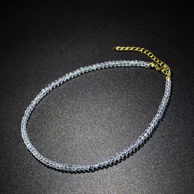 Trendy Multicolor Faceted Glass Bead Necklace