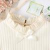 Girls' Set Autumn and Winter Children's Sleeve Top and Bow Short Skirt Two-piece Set