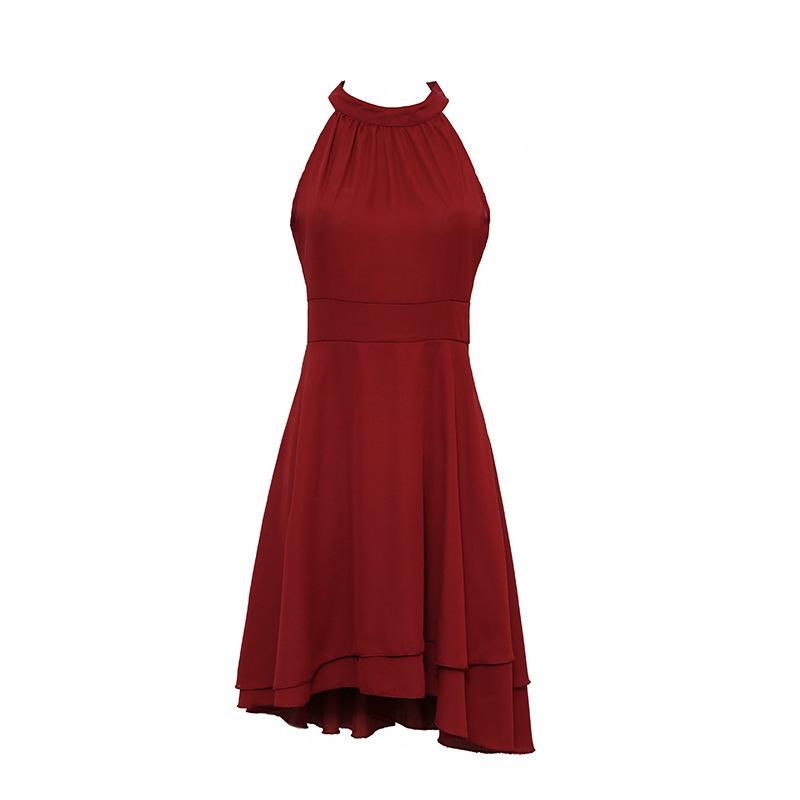 New Chiffon Midi Dress | Off-Shoulder Sleeveless W/ Ruched Waist - Solid Color Elegant Bodycon Dress for Evening & Cocktail (Slim Fit)
